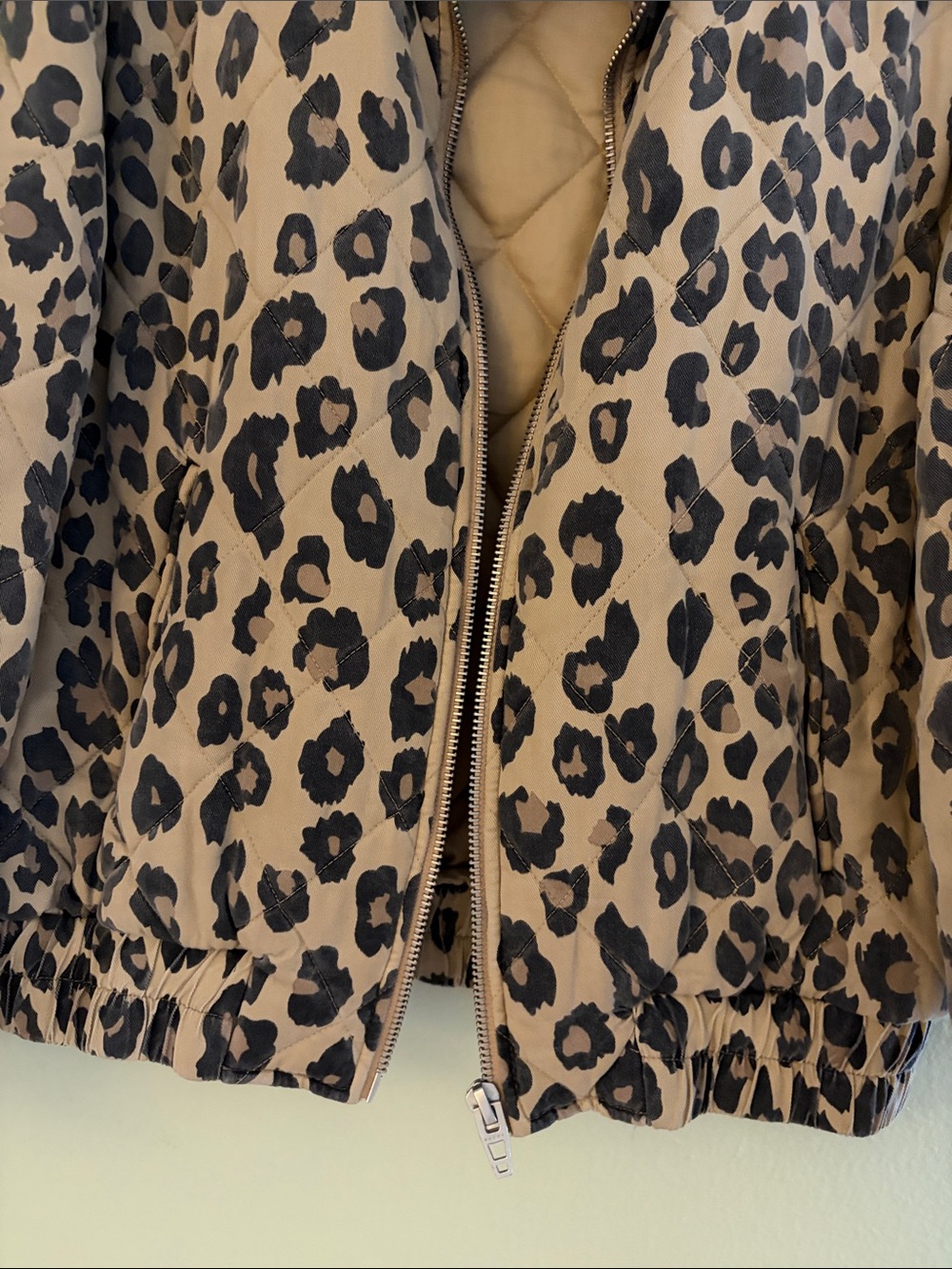 Blank NYC Leopard Print Puffer Jacket - Tan/Black - Picture 7 of 15